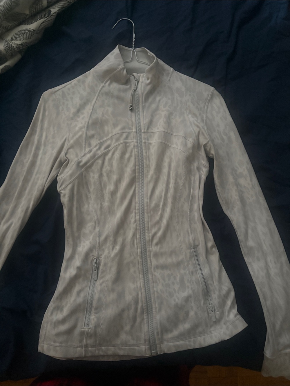 Women's Lululemon Define Jacket- White Leopard Print